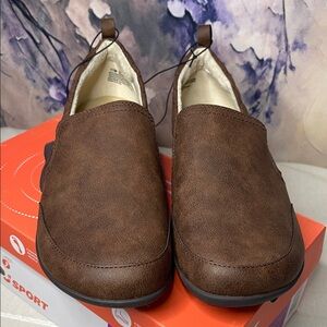 Elegant Brown Leather Loafers for Women